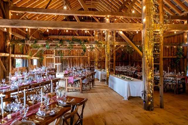 upper level barn (photography by pixelesque, furniture: burkes tent rental, decor: servers with a smile glassware: vivid hospitality)