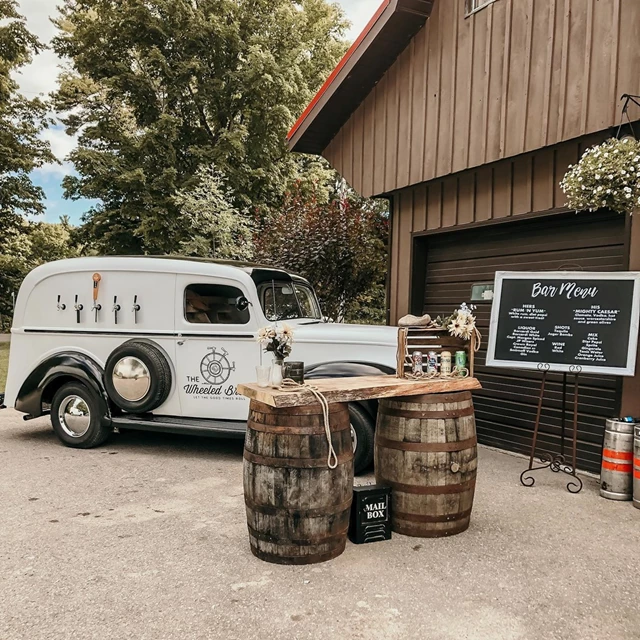 Backyard wedding with our beer truck