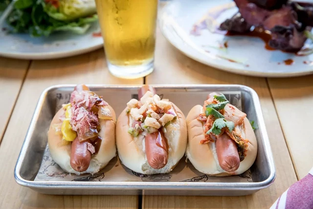 Trio of Mini Gourmet Hotdogs