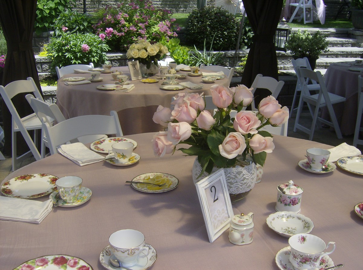 Vintage Tea Party Rentals Posts Aurora, Tableware Rental
