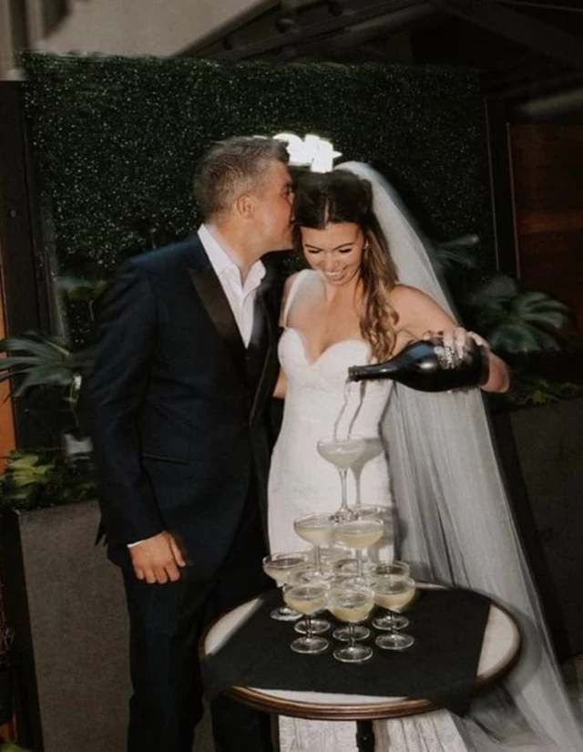 Champagne Tower Toast