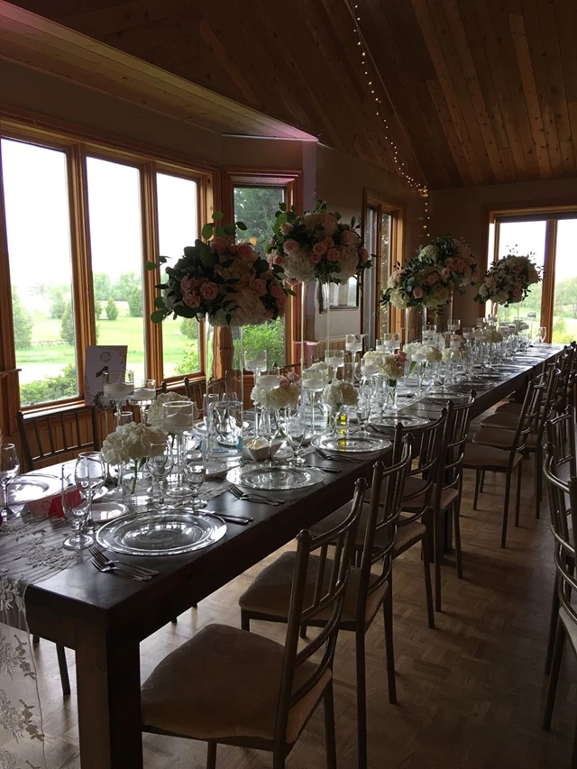 Harvest Table in Clubhouse