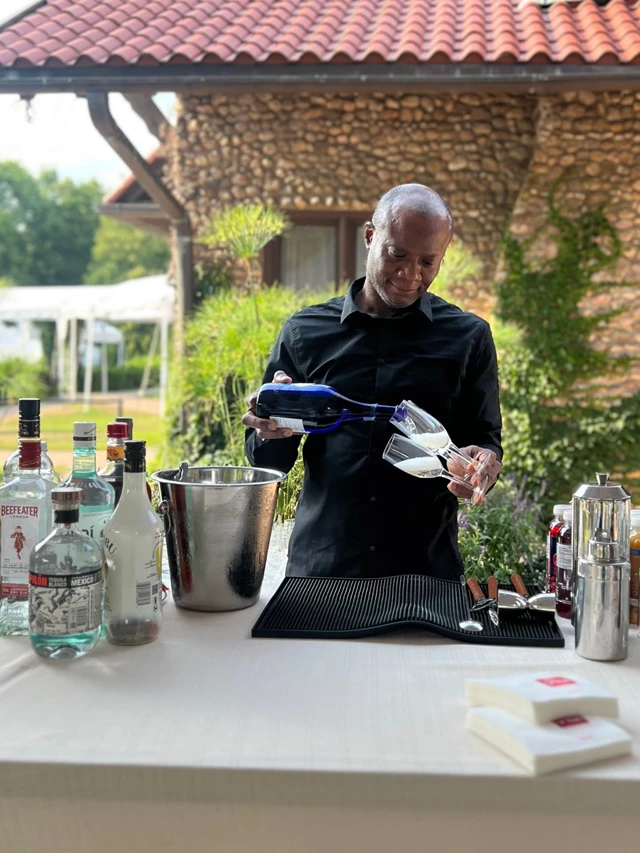 Bartending at a Miller Lash wedding