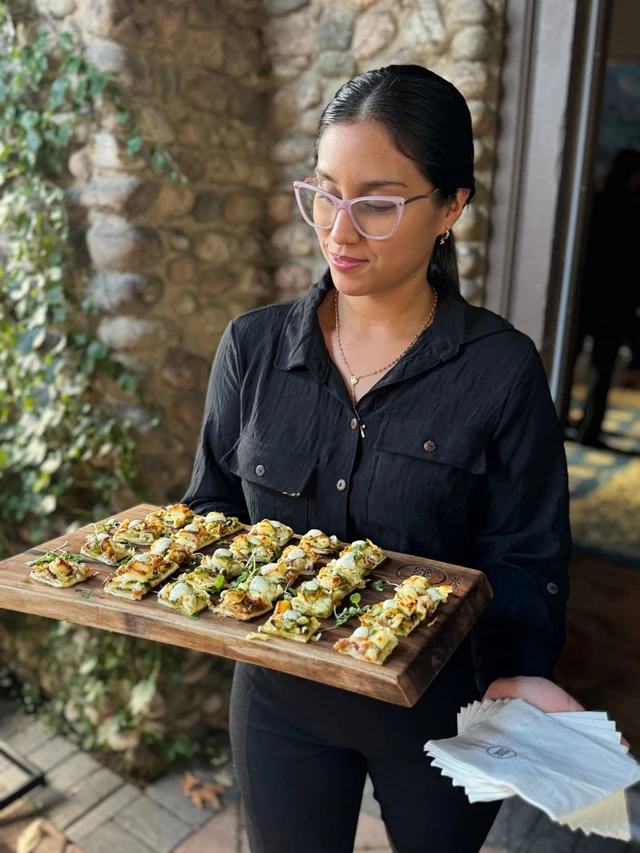 Serving Food Dudes appetizers at Miller Lash