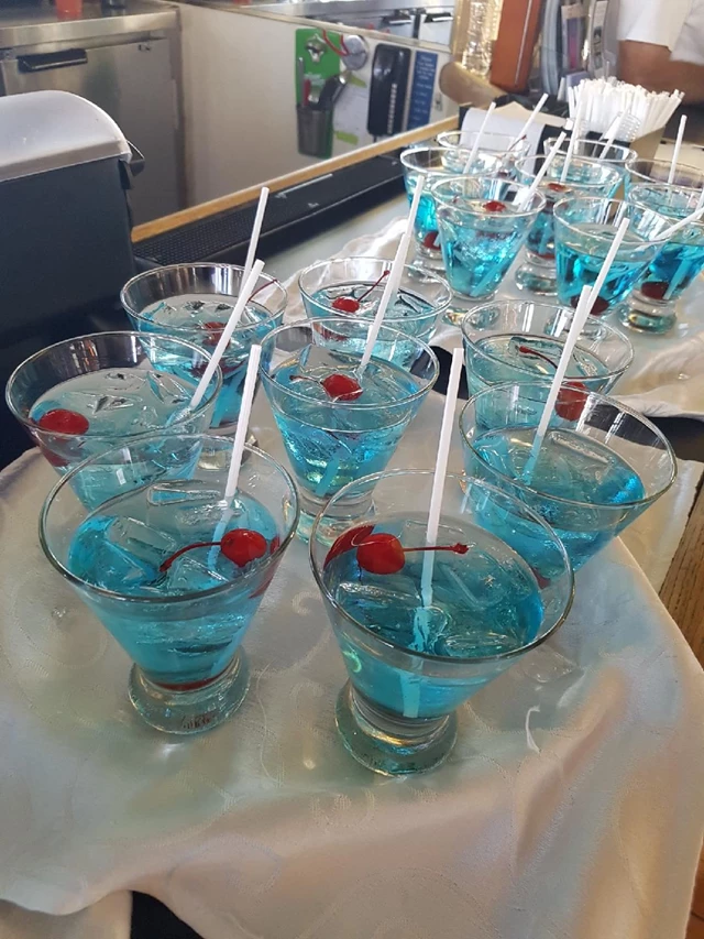 Blue Cosmo with Cherry